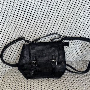 Mini black backpack